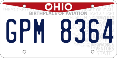 OH license plate GPM8364