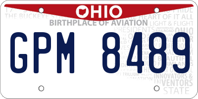 OH license plate GPM8489