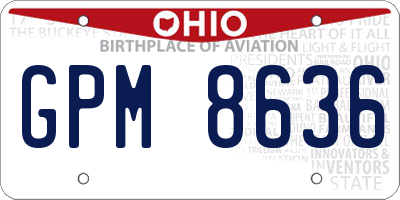 OH license plate GPM8636