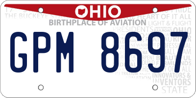 OH license plate GPM8697