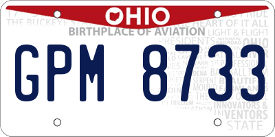 OH license plate GPM8733