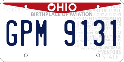 OH license plate GPM9131