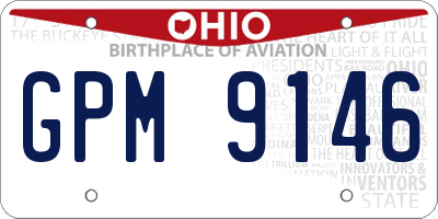 OH license plate GPM9146