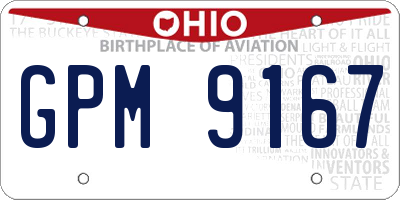 OH license plate GPM9167