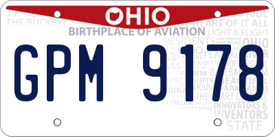 OH license plate GPM9178