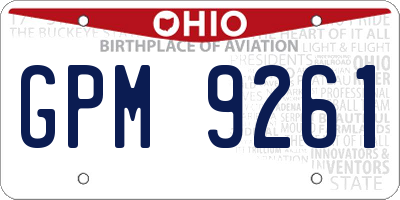OH license plate GPM9261