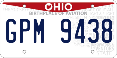 OH license plate GPM9438