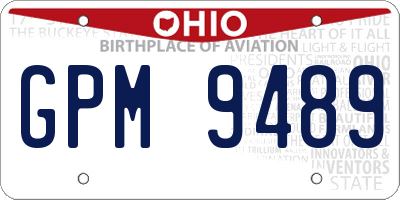OH license plate GPM9489