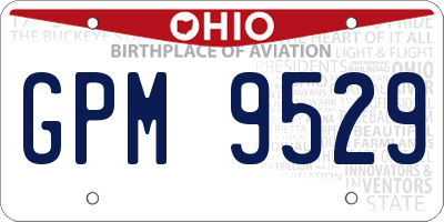 OH license plate GPM9529