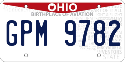 OH license plate GPM9782