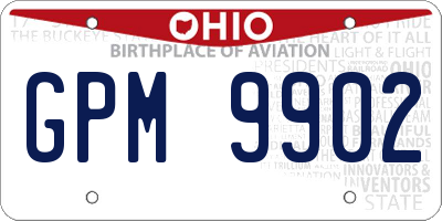 OH license plate GPM9902