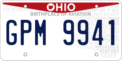 OH license plate GPM9941