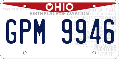 OH license plate GPM9946
