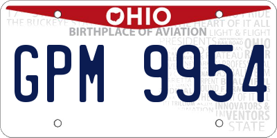 OH license plate GPM9954