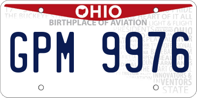 OH license plate GPM9976