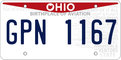 OH license plate GPN1167