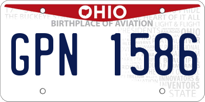 OH license plate GPN1586