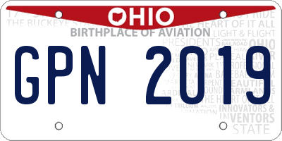 OH license plate GPN2019