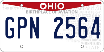 OH license plate GPN2564