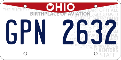OH license plate GPN2632