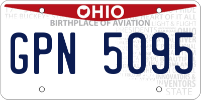 OH license plate GPN5095