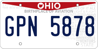 OH license plate GPN5878