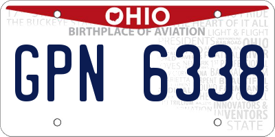 OH license plate GPN6338