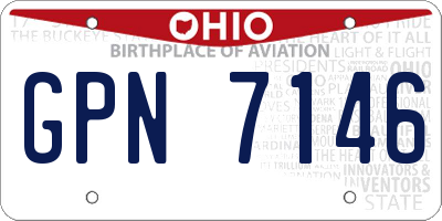 OH license plate GPN7146