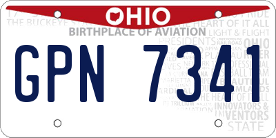 OH license plate GPN7341