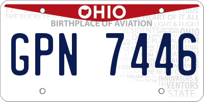 OH license plate GPN7446