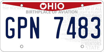 OH license plate GPN7483