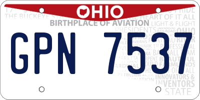 OH license plate GPN7537