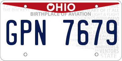 OH license plate GPN7679