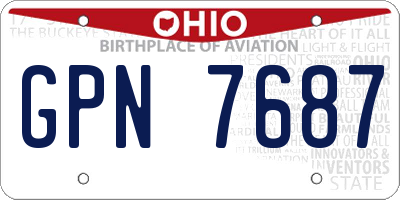 OH license plate GPN7687