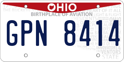OH license plate GPN8414
