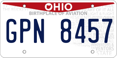 OH license plate GPN8457