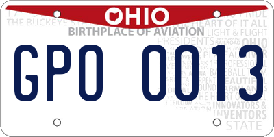 OH license plate GPO0013