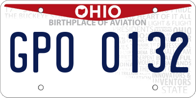 OH license plate GPO0132