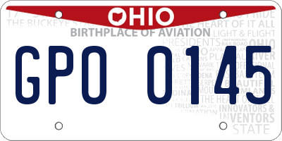 OH license plate GPO0145