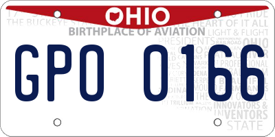 OH license plate GPO0166