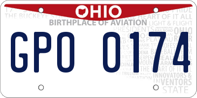 OH license plate GPO0174