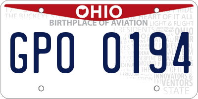 OH license plate GPO0194