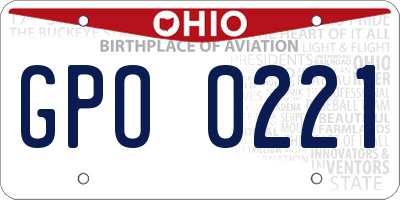 OH license plate GPO0221
