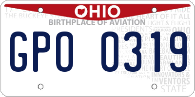 OH license plate GPO0319