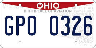 OH license plate GPO0326