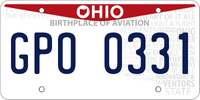 OH license plate GPO0331