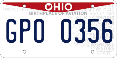 OH license plate GPO0356