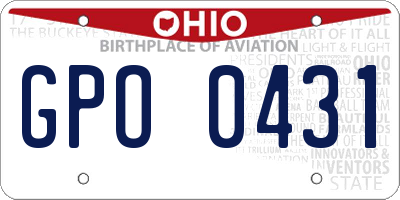 OH license plate GPO0431