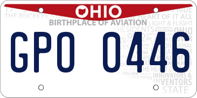 OH license plate GPO0446