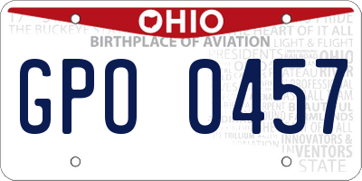 OH license plate GPO0457